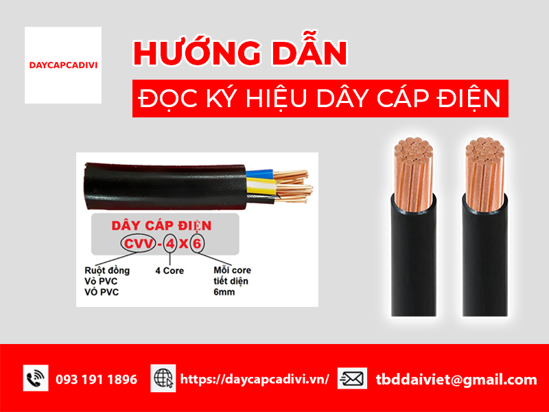 Hướng dẫn đọc ký hiệu dây cáp điện chi tiết từ A - Z