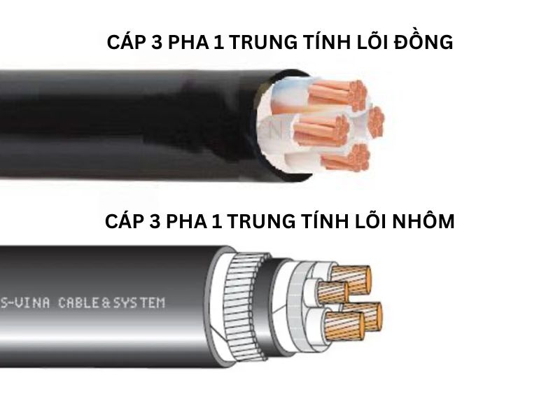 Phân loại dây cáp 3 pha 4 lõi