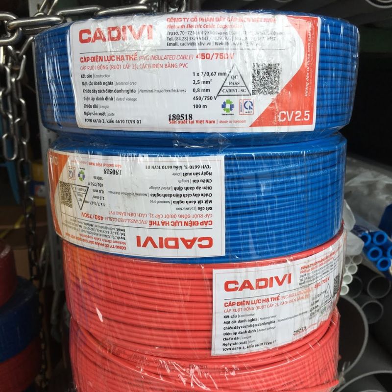 Bí quyết phân biệt dây CADIVI 2.5mm2 chính hãng