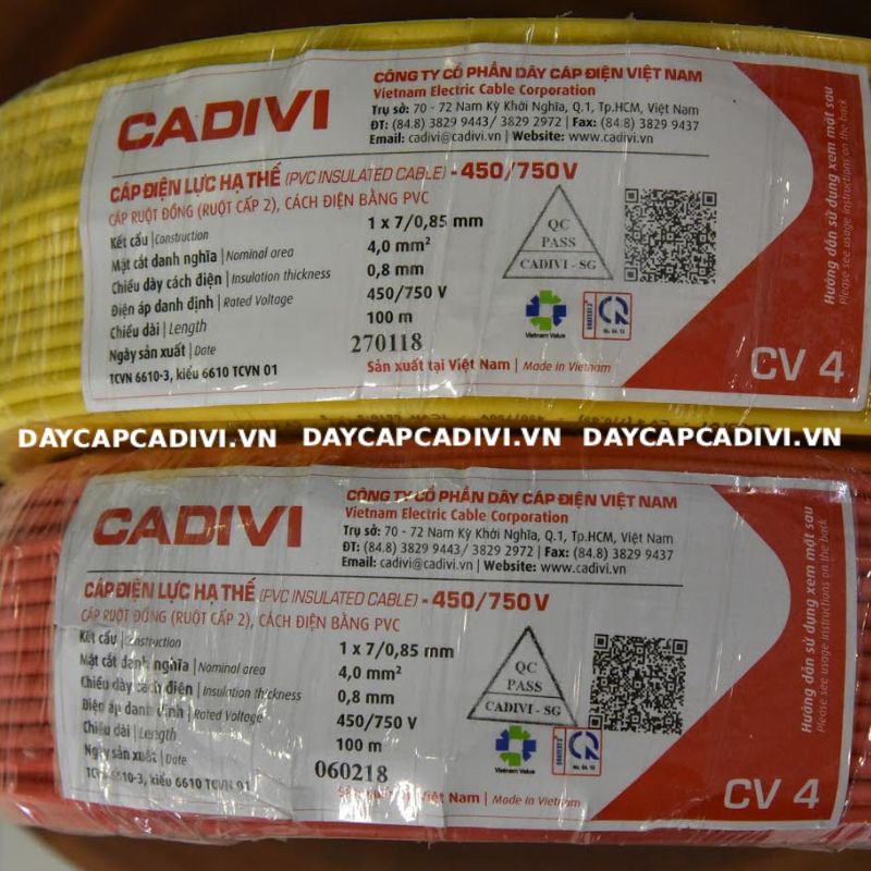 Cách phân biệt dây CADIVI 4.0mm2 chính hãng và hàng nhái