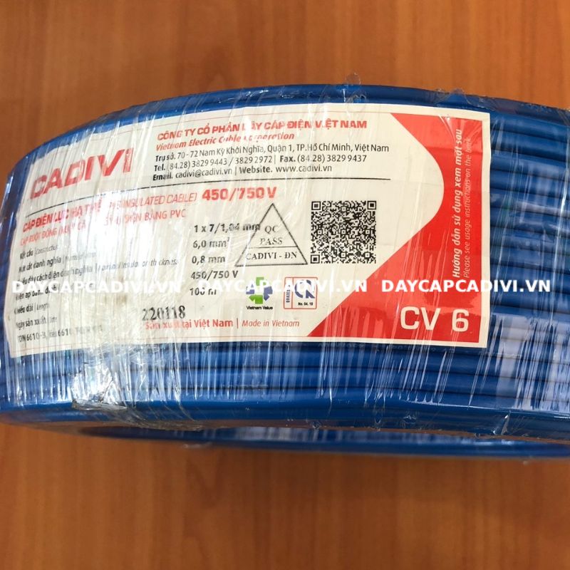 Cáp điện lực hạ thế CV 6 CADIVI