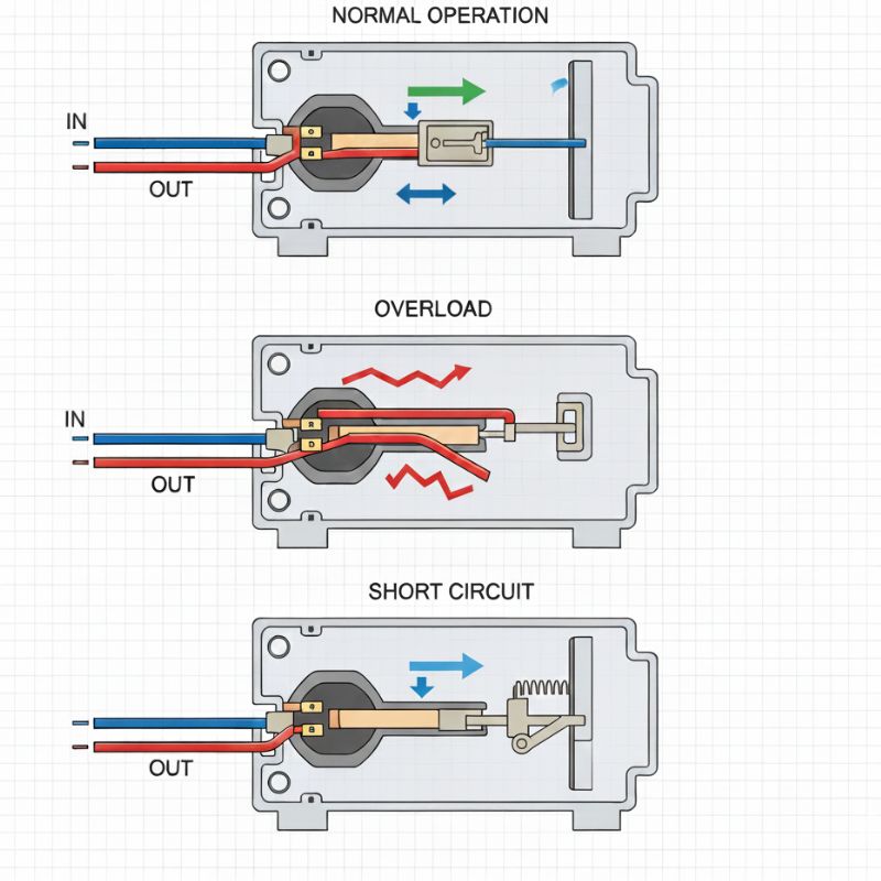 Nguyên lý hoạt động của aptomat