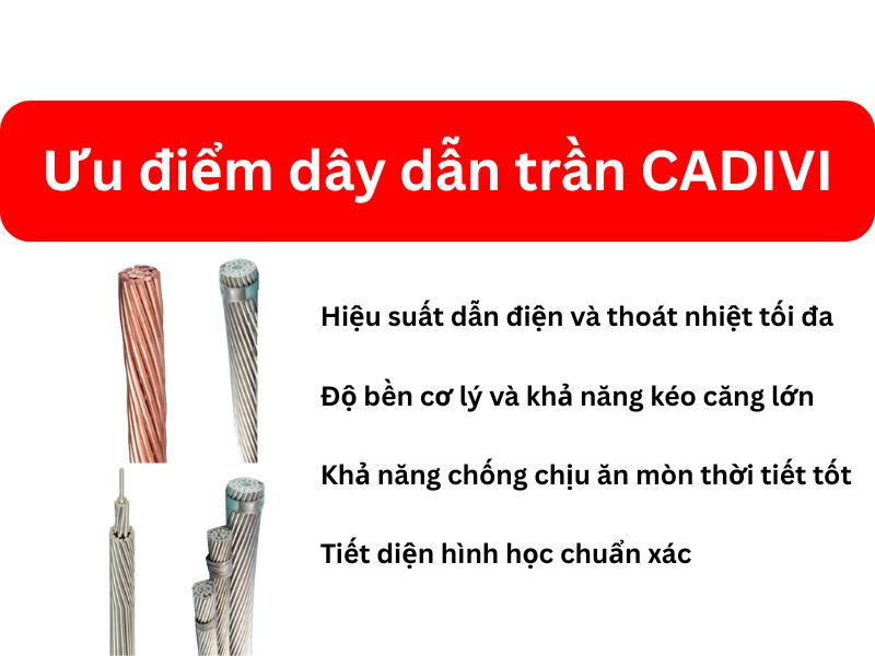 Ưu Điểm Dây Dẫn Trần CADIVI Vượt Trội