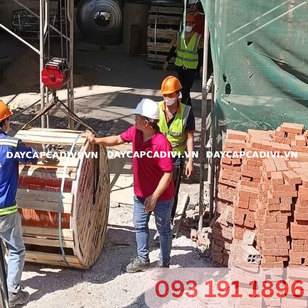 DaycapCADIVI giao hàng dây cáp CXV 1x150 CADIVI dự án Bình Định