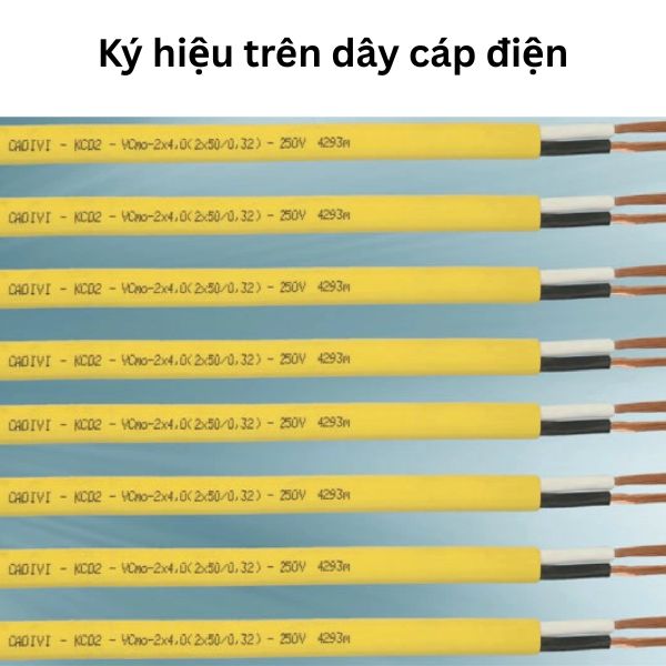 Ký hiệu trên dây cáp điện
