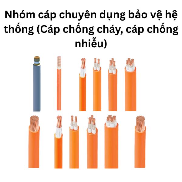 Nhóm cáp chuyên dụng bảo vệ hệ thống (Cáp chống cháy, cáp chống nhiễu)