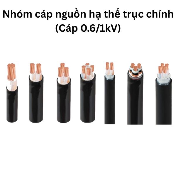 Nhóm cáp nguồn hạ thế trục chính (Cáp 0.61kV)