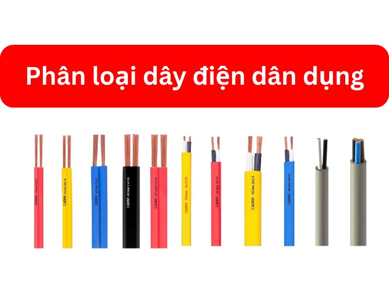 Phân Loại Dây Điện Dân Dụng CADIVI