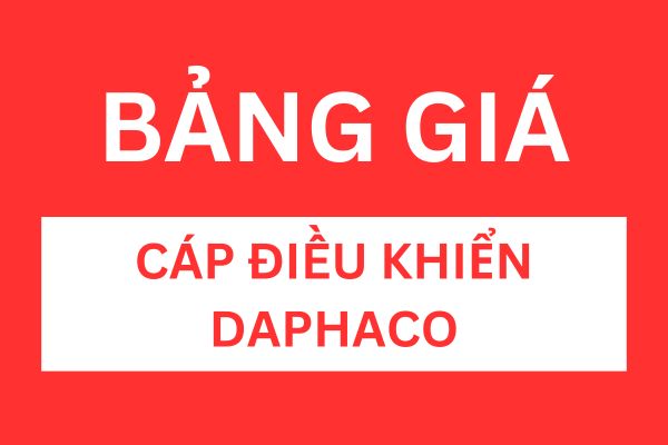 Bảng giá cáp điều khiển DAPHACO