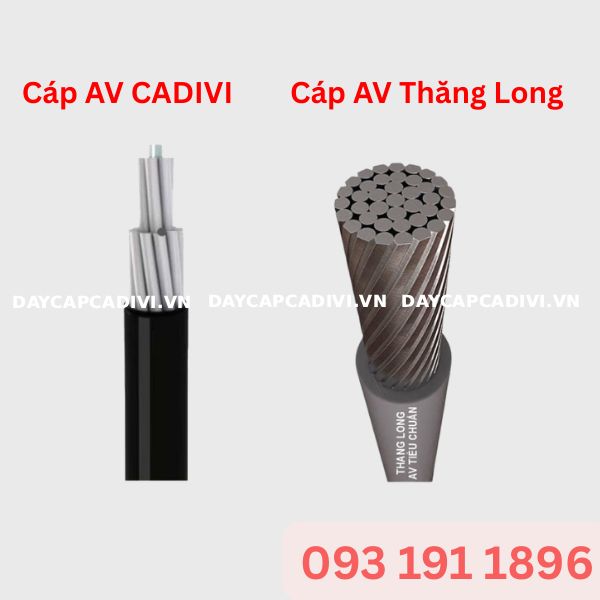 So sánh cáp AV CADIVI và cáp AV Thăng Long chi tiết