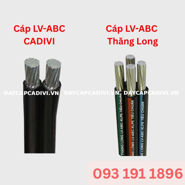 So sánh cáp LV-ABC CADIVI và cáp LV-ABC Thăng Long chi tiết