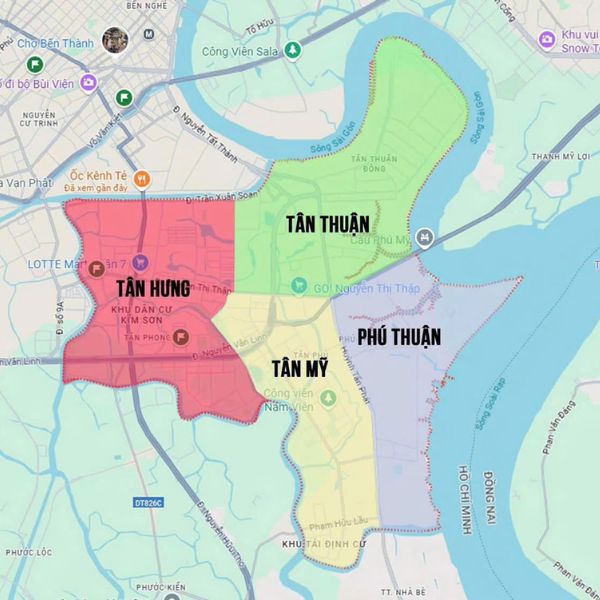 các phường sau sát nhập tại quận 7