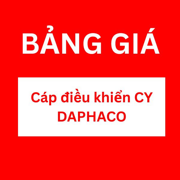 Bảng giá cáp điều khiển CY DAPHACO