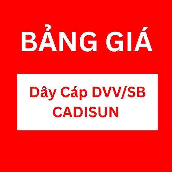 Bảng giá cáp DVV/SB Cadisun