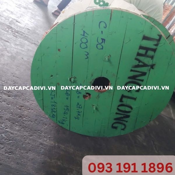 Daycapcadivi cung cấp cáp đồng trần xoắn C50 Thăng Long cuộn 400 mét thi công nhà xưởng