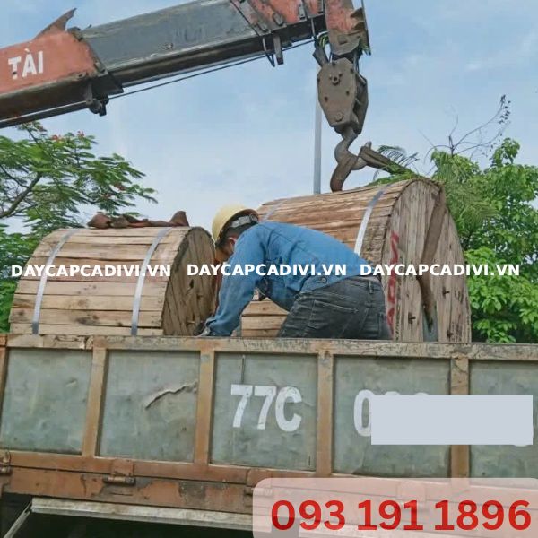 Daycapcadivi Giao Hàng Cuộn Cáp CXV DSTA CADIVI Dự Án Bình Định